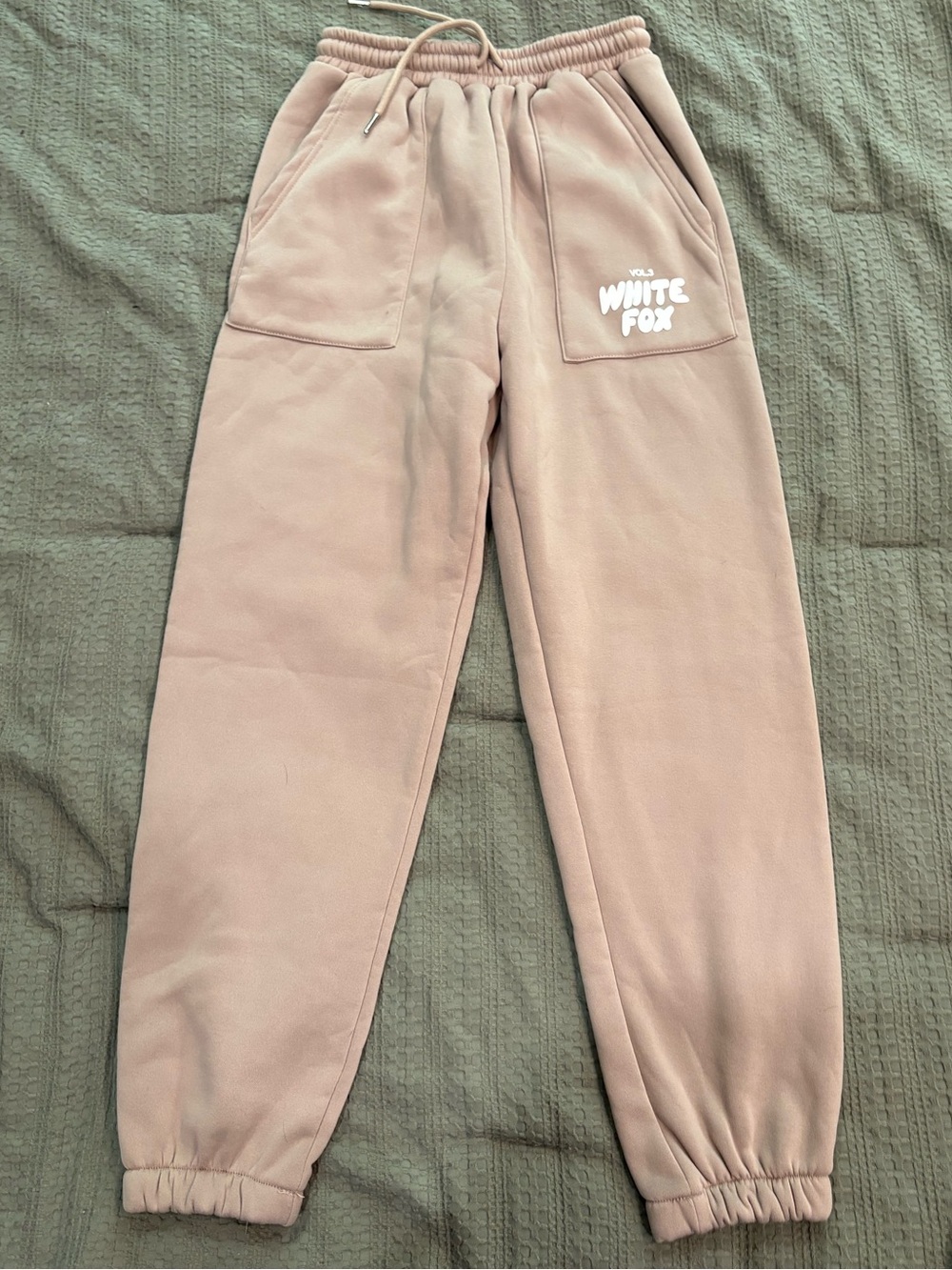 White Fox Boutique TaupeFleece Joggers